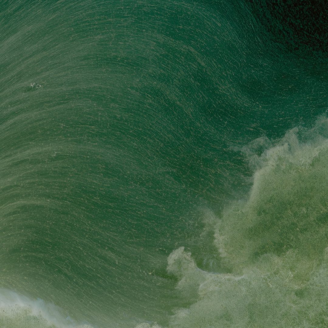 Aerial view of ocean waves